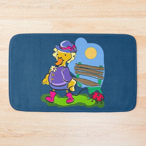 Item preview, Cute Duck Walking Her Pet Ladybug in the Park designed and sold by evisionarts.