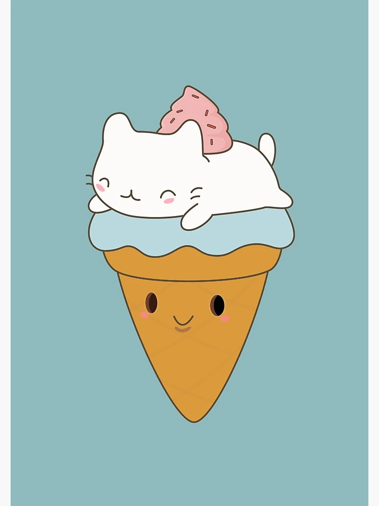 Cute Kittens Ice Cream Just for You Kawaii Thermoses, Stainless