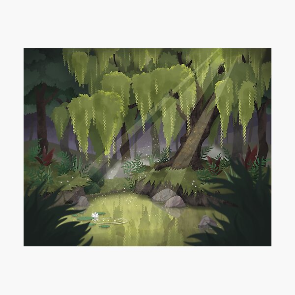 Item preview, Hidden Forest Pond - landscape designed and sold by BeeAndClover.