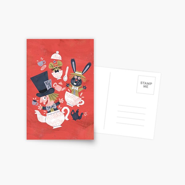 Mad Hatter's Tea Party - Alice in Wonderland Postcard
