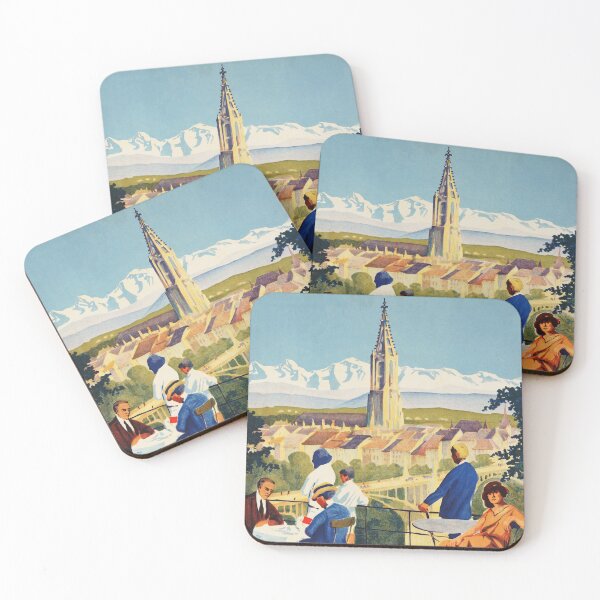 Item preview, BERNE SUISSE Vue Du Kursaal 1930 Vintage Travel Tourism Poster designed and sold by retroposters.