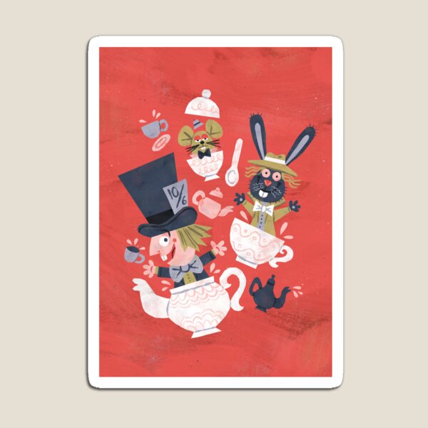 Mad Hatter's Tea Party - Alice in Wonderland Magnet