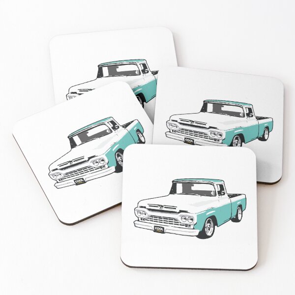 Item preview, White & Acqua 50s F Truck designed and sold by CoolRide.
