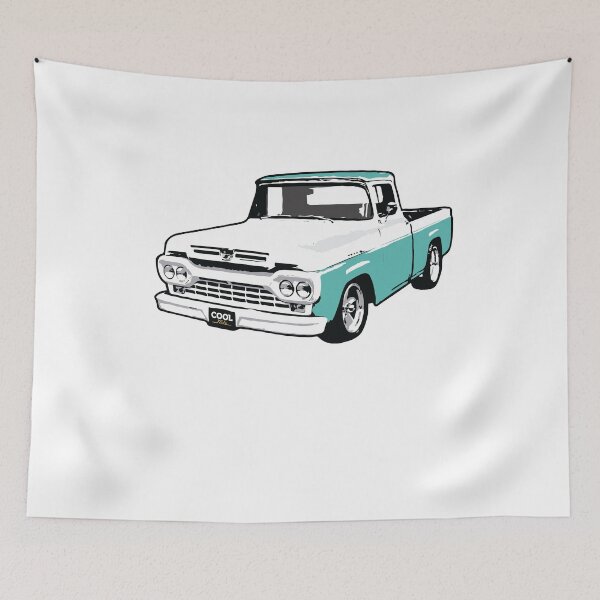 Item preview, White & Acqua 50s F Truck designed and sold by CoolRide.