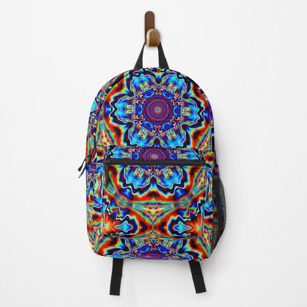 Item preview, Psychedelic Mandala Flower Blue and Red designed and sold by WormholeOrbital.
