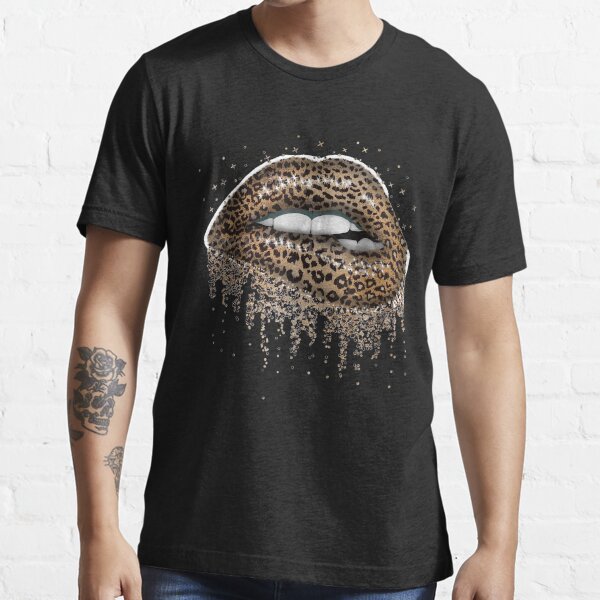 Dripping Lips Biting Leopard Version Louis Vuitton Fashion Shirt