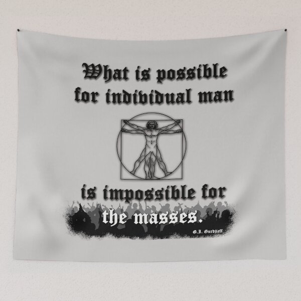 Item preview, Quote from Gurdjieff on man growth designed and sold by WanderingGraha.