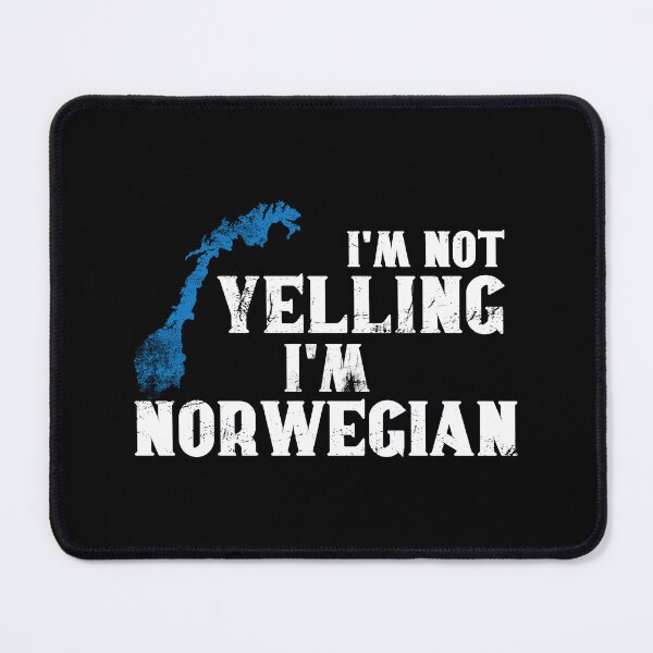 Item preview, Funny Norwegian Gift: I'm Not Yelling, I'm Norwegian - Retro Norway Map - Norway Pride designed and sold by Adexyl.