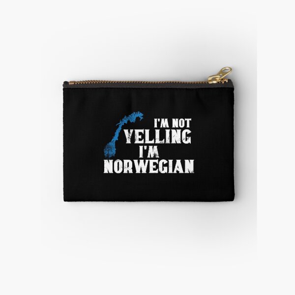 Item preview, Funny Norwegian Gift: I'm Not Yelling, I'm Norwegian - Retro Norway Map - Norway Pride designed and sold by Adexyl.