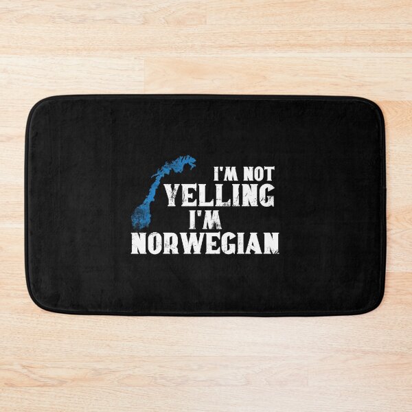 Item preview, Funny Norwegian Gift: I'm Not Yelling, I'm Norwegian - Retro Norway Map - Norway Pride designed and sold by Adexyl.