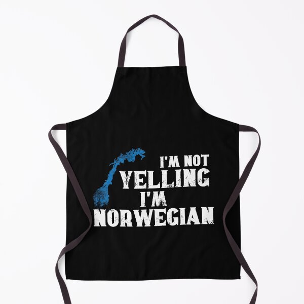 Item preview, Funny Norwegian Gift: I'm Not Yelling, I'm Norwegian - Retro Norway Map - Norway Pride designed and sold by Adexyl.