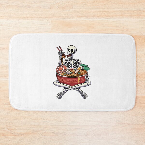 Item preview, Skull eating a delicious bowl of ramen noodles japanese kanji means ramen designed and sold by ELBStore.