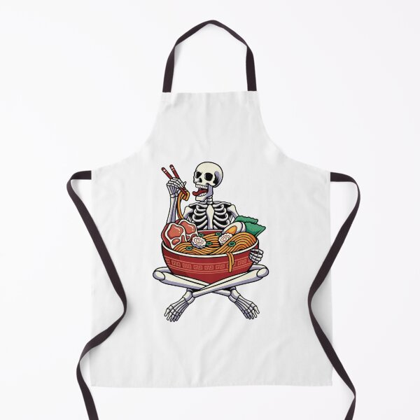 Item preview, Skull eating a delicious bowl of ramen noodles japanese kanji means ramen designed and sold by ELBStore.