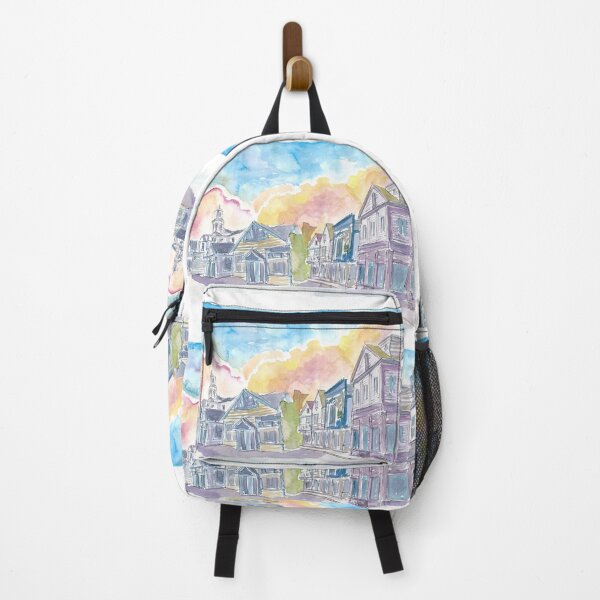 Item preview, Colorful Main Street Scene with Historic Houses in Provincetown Massachusetts designed and sold by artshop77.
