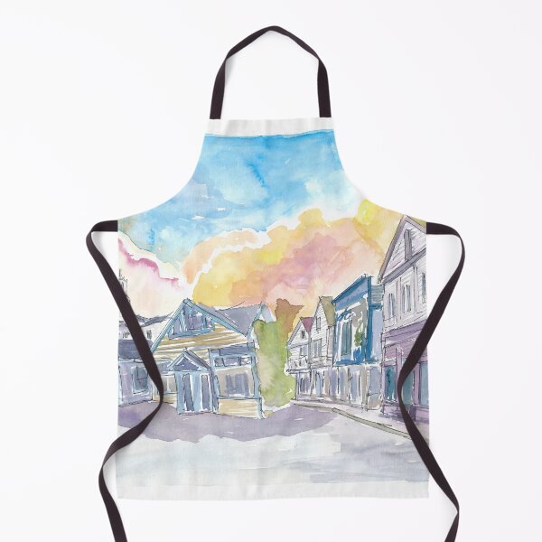 Item preview, Colorful Main Street Scene with Historic Houses in Provincetown Massachusetts designed and sold by artshop77.