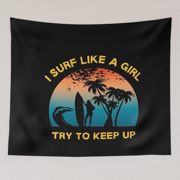 Item preview, Funny Women's Surfing Retro Girl Surfer T-shirt designed and sold by ShaneGuzman.