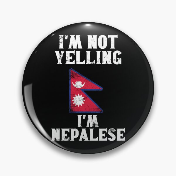 Item preview, Funny Nepalese Gift: I'm Not Yelling, I'm Nepalese - Retro Nepal Flag - Nepal Pride designed and sold by Adexyl.