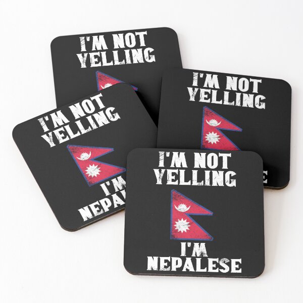 Item preview, Funny Nepalese Gift: I'm Not Yelling, I'm Nepalese - Retro Nepal Flag - Nepal Pride designed and sold by Adexyl.