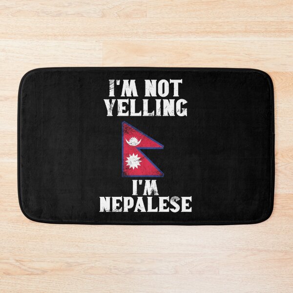 Item preview, Funny Nepalese Gift: I'm Not Yelling, I'm Nepalese - Retro Nepal Flag - Nepal Pride designed and sold by Adexyl.