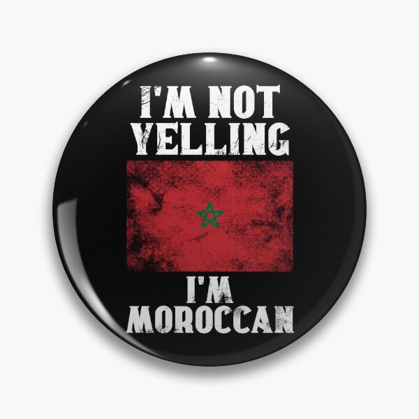 Item preview, Funny Moroccan Gift: I'm Not Yelling, I'm Moroccan - Retro Morocco Flag - Morocco Pride designed and sold by Adexyl.