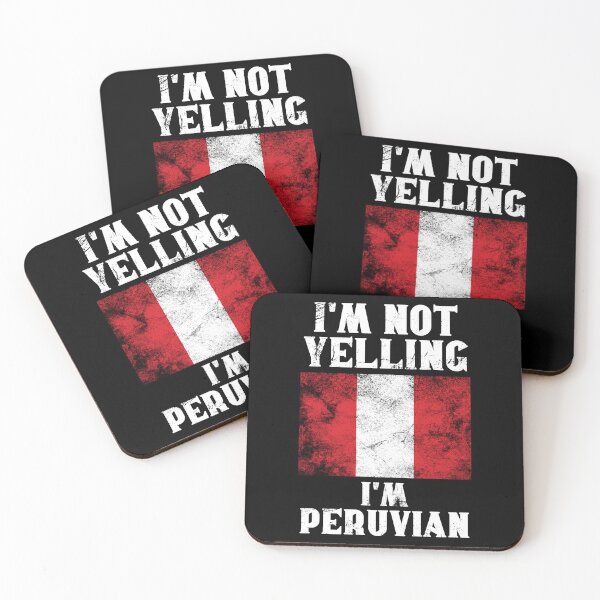 Item preview, Funny Peruvian Gift: I'm Not Yelling, I'm Peruvian - Retro Peru Flag - Peru Pride designed and sold by Adexyl.