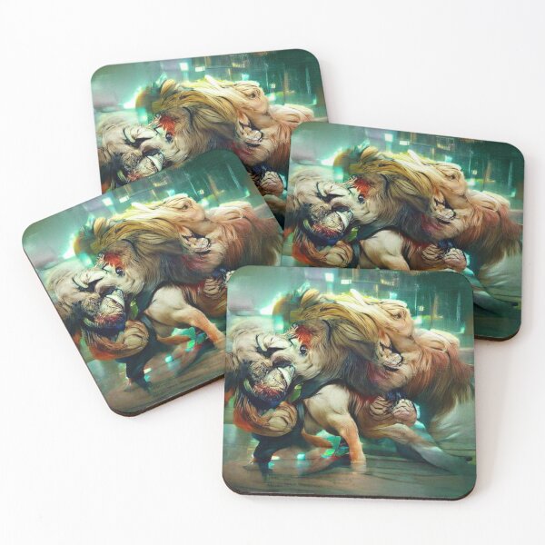 Item preview, lions fight designed and sold by kharamoot.