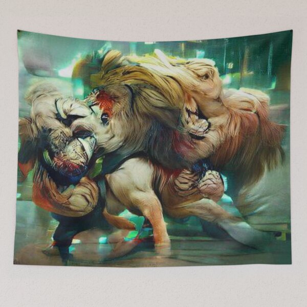 Item preview, lions fight designed and sold by kharamoot.