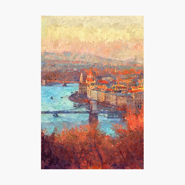 Item preview, Autumn landscape. digital oil designed and sold by The Good Life.