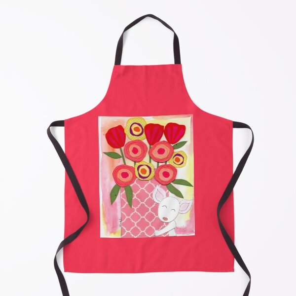 Item preview, Pink floral vase with Eva designed and sold by Mahli's  Artful Whimsy.