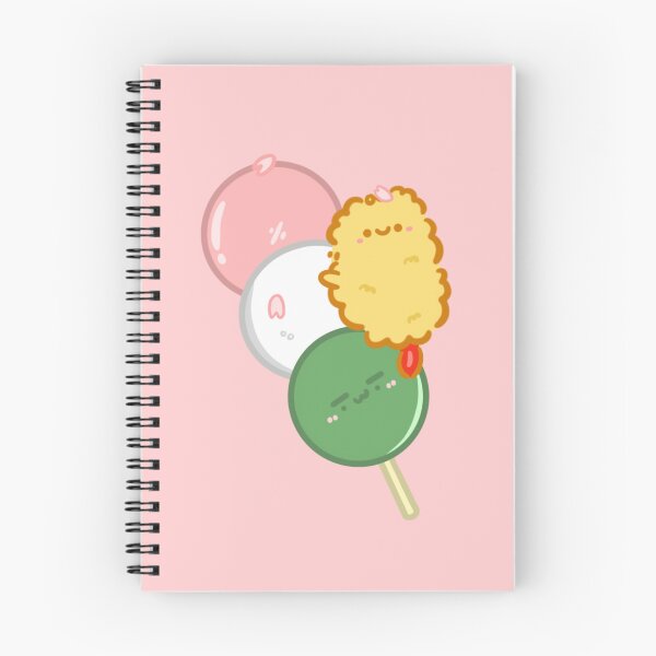 Aperçu de l'œuvre Kawaii Sakura mochi Dango bibi ebi frire autocollant créée et vendue par Marie-c-doodles.