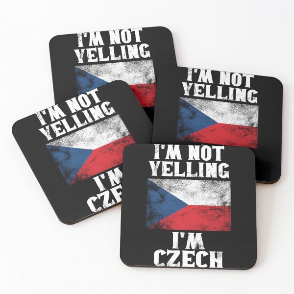 Item preview, Funny Czech Gift: I'm Not Yelling, I'm Czech - Retro Czech Republic Flag - Czech Pride designed and sold by Adexyl.