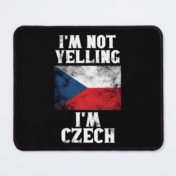 Item preview, Funny Czech Gift: I'm Not Yelling, I'm Czech - Retro Czech Republic Flag - Czech Pride designed and sold by Adexyl.
