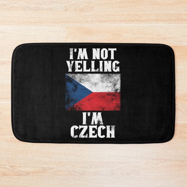 Item preview, Funny Czech Gift: I'm Not Yelling, I'm Czech - Retro Czech Republic Flag - Czech Pride designed and sold by Adexyl.