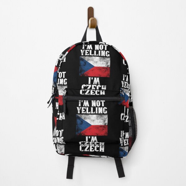 Item preview, Funny Czech Gift: I'm Not Yelling, I'm Czech - Retro Czech Republic Flag - Czech Pride designed and sold by Adexyl.
