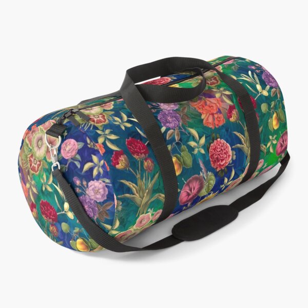 Item preview, Vintage flowers and roses exotic summer garden, botanical pattern, floral illustration, turquoise green vintage floral designed and sold by ZeinabTaha.