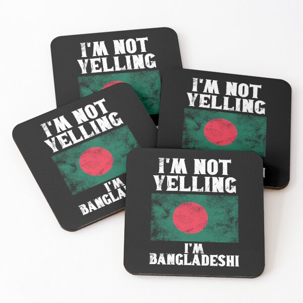 Item preview, Funny Bangladeshi Gift: I'm Not Yelling, I'm Bangladeshi - Retro Bangladesh Flag - Bangladesh Pride designed and sold by Adexyl.