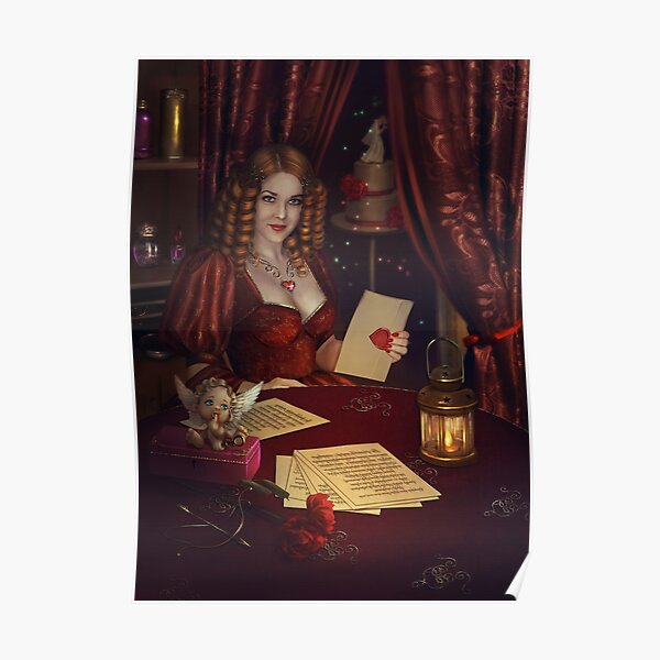 girl with a letter Poster