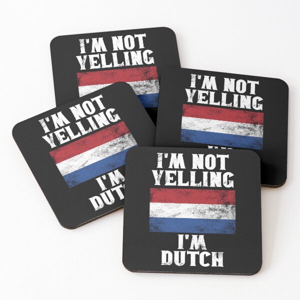 Item preview, Funny Dutch Gift: I'm Not Yelling, I'm Dutch - Retro Netherlands Flag - Holland Pride designed and sold by Adexyl.