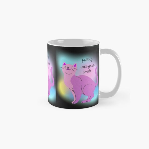 Artikel-Vorschau von In dein Lächeln fallen - Süße Regenbogenkatze - Rosa Katze - Positives Denken - Geschenk für Katzenliebhaber, designt und verkauft von zicutza.