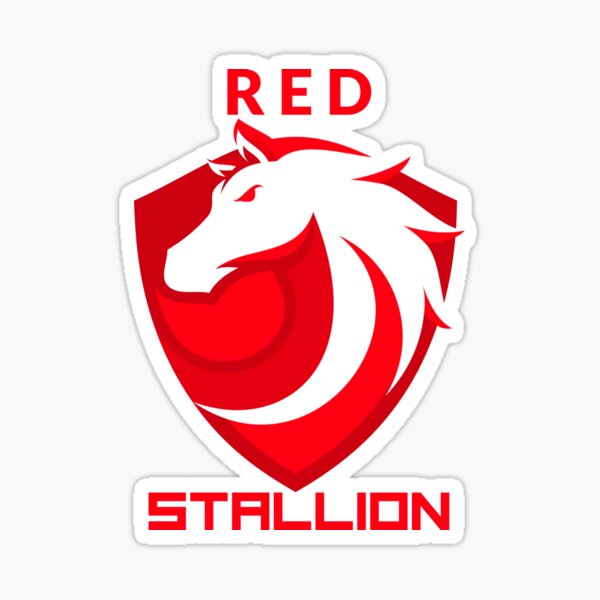 MIGHTY RED STALLION RACING Sticker