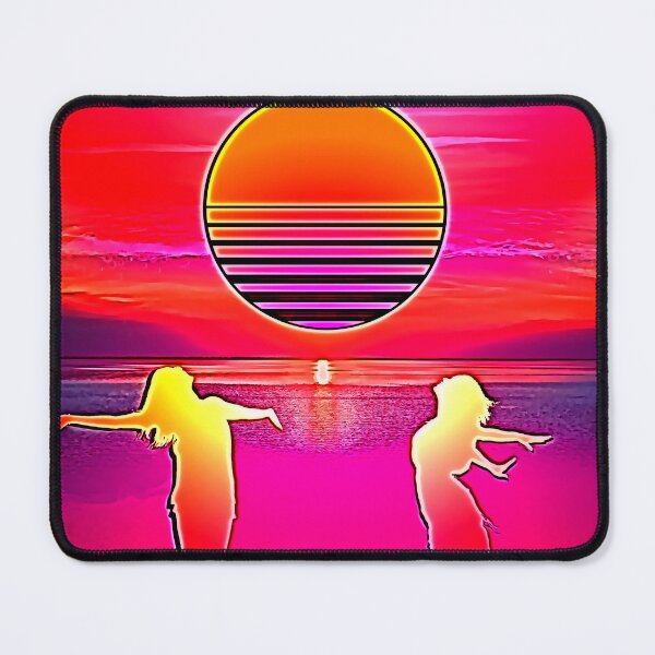 Item preview, Synthwave sun worshiping girls designed and sold by Zanimations.
