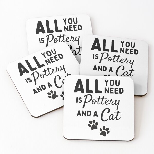 Item preview, All you need is pottery and a cat designed and sold by TheGreenGoat.