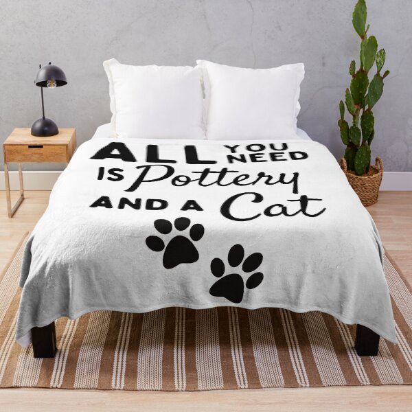 Item preview, All you need is pottery and a cat designed and sold by TheGreenGoat.