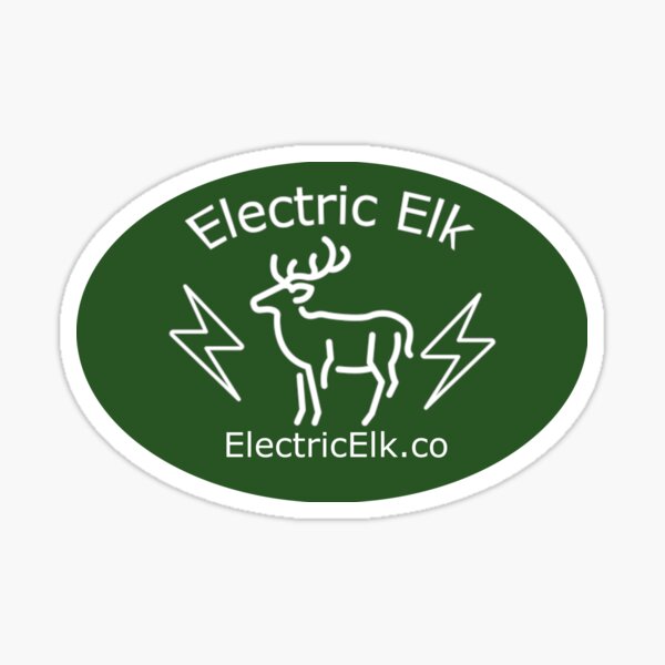 Electric Elk Logo w Website Sticker