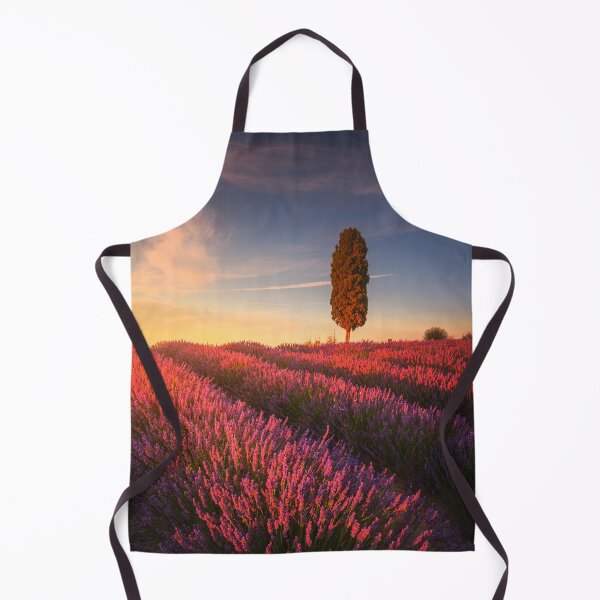 Item preview, Lavender fields and cypress tree at sunset. Tuscany designed and sold by Stefano Orazzini.