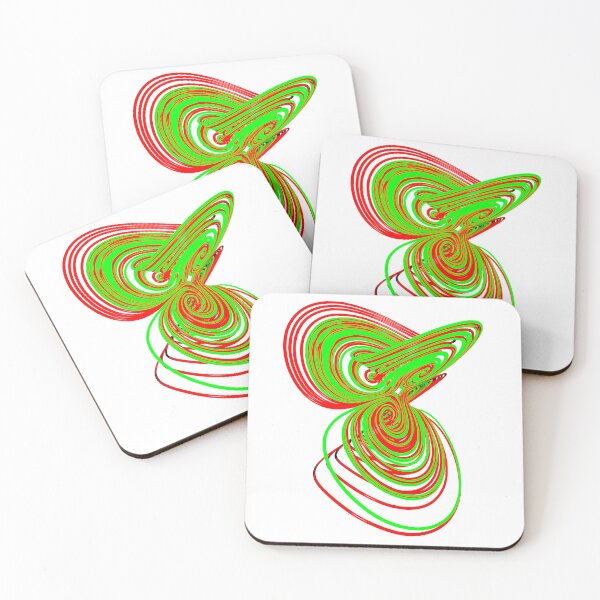 Item preview, 3D Four Wing Chaotic Attractor , [the butterfly effect], (Red & Green) designed and sold by thinkeccel.