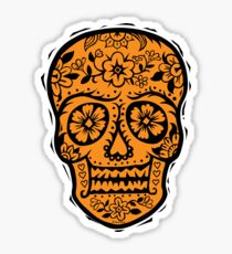 Sugar Skull SF Halloween on blk Sticker