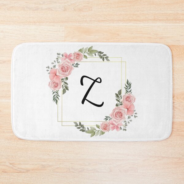 Item preview, Monogram Letter Z | Pink Floral Design with Gold Edges designed and sold by JustSeasons.