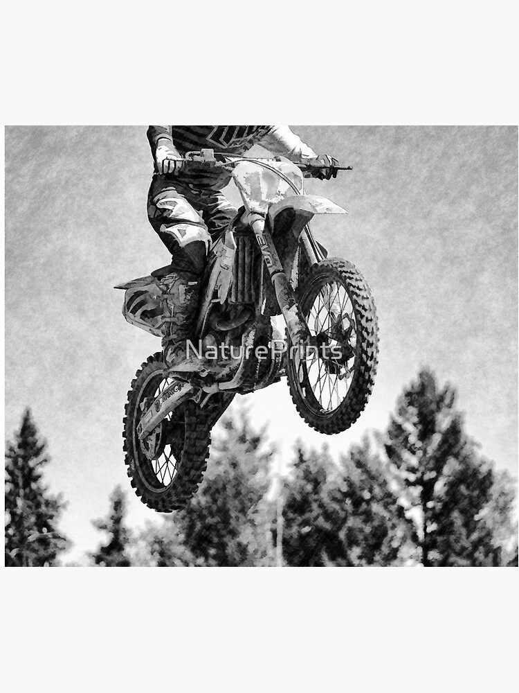 Thumbnail 6 of 6, Throw Blanket, Got Some Air! - Motocross Racer designed and sold by NaturePrints.