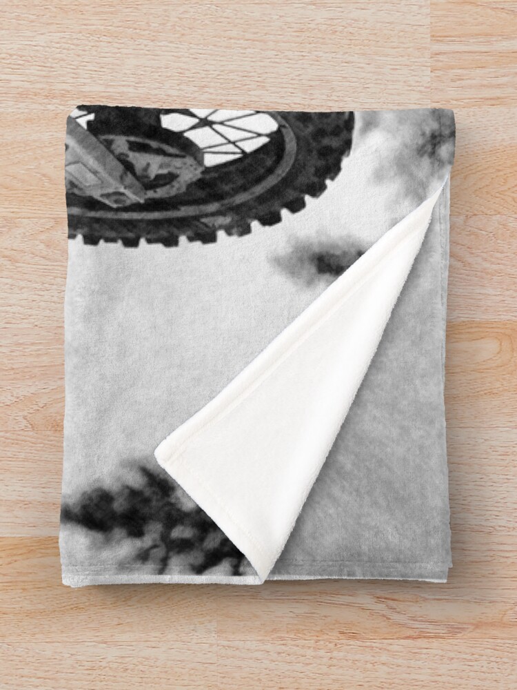 Thumbnail 3 of 6, Throw Blanket, Got Some Air! - Motocross Racer designed and sold by NaturePrints.